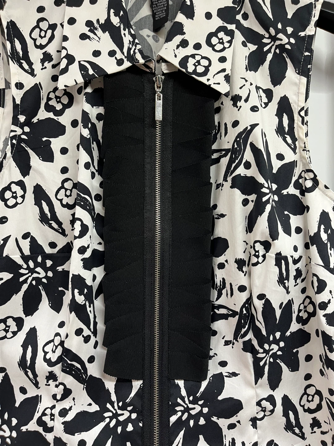 Alfani Petite Sleeveless Black and White Floral - photo 4