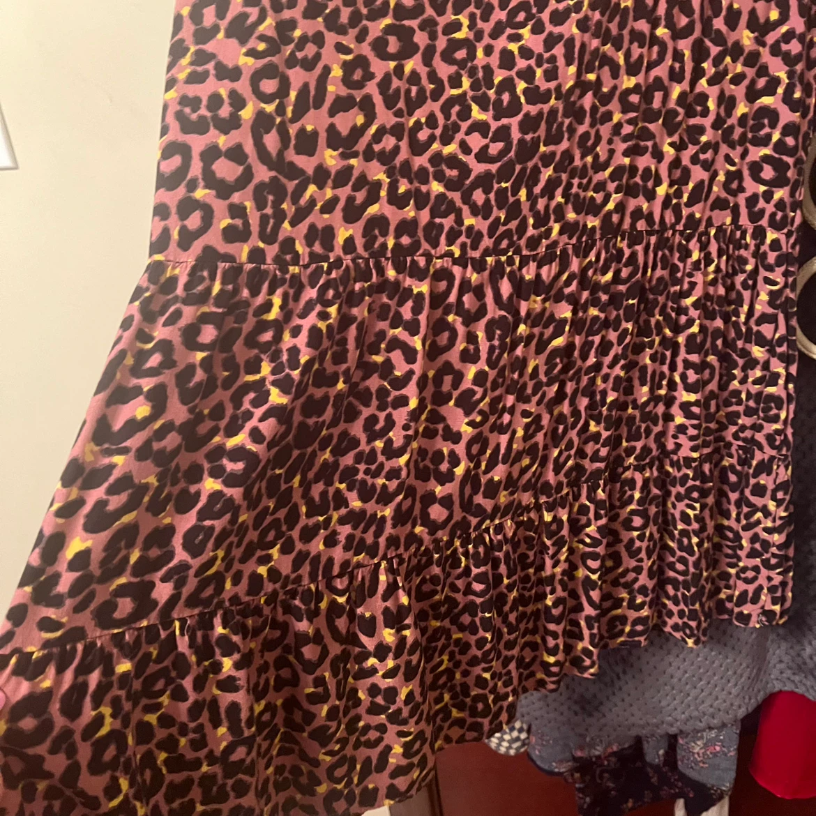 LOFT Leopard Print Tiered Dress Size L - photo 3