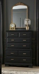 Hardwood Bedroom Furniture Black & Gold - photo 4