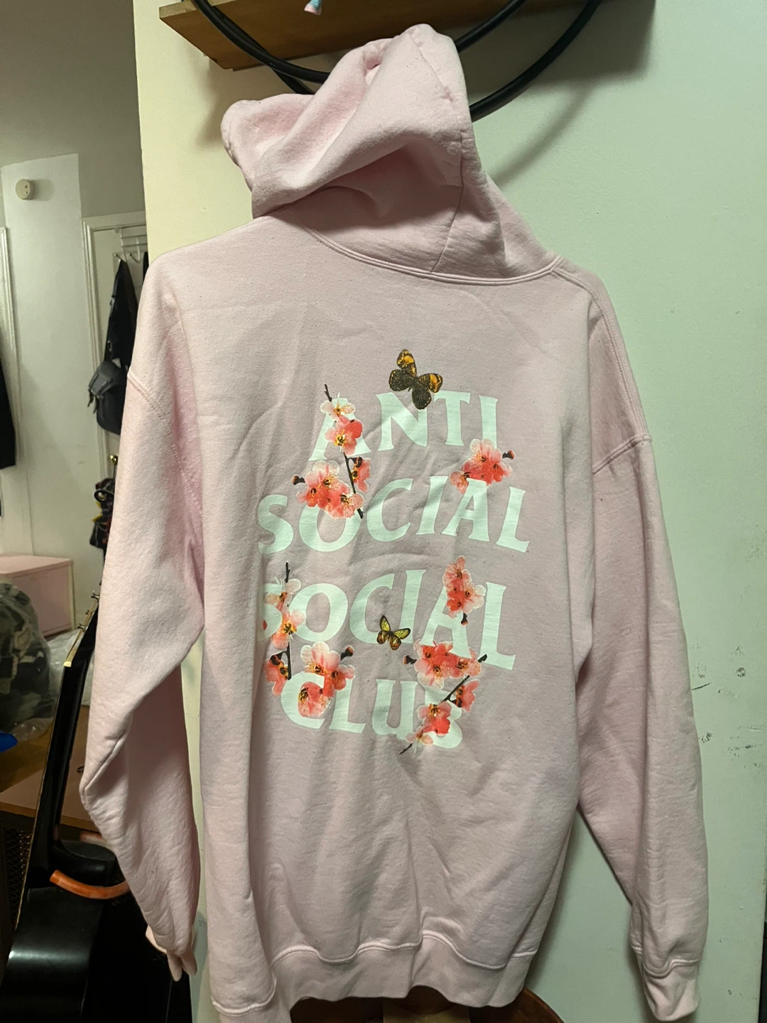 Anti Social Social Club Pink Zip-Up Hoodie