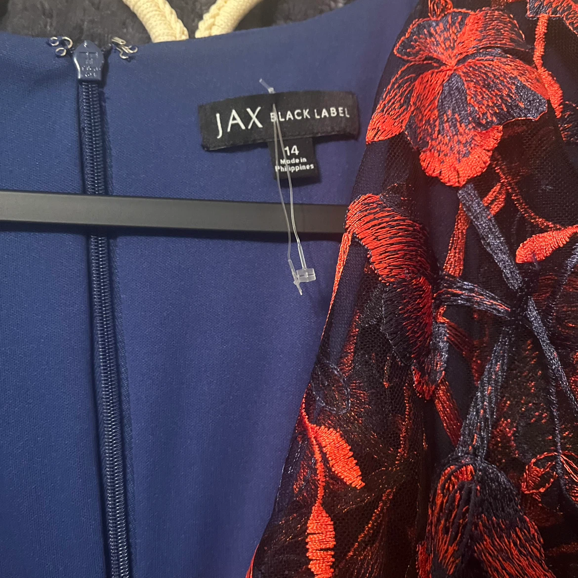 JAX Black Label Navy Floral Dress Size 14 - photo 5
