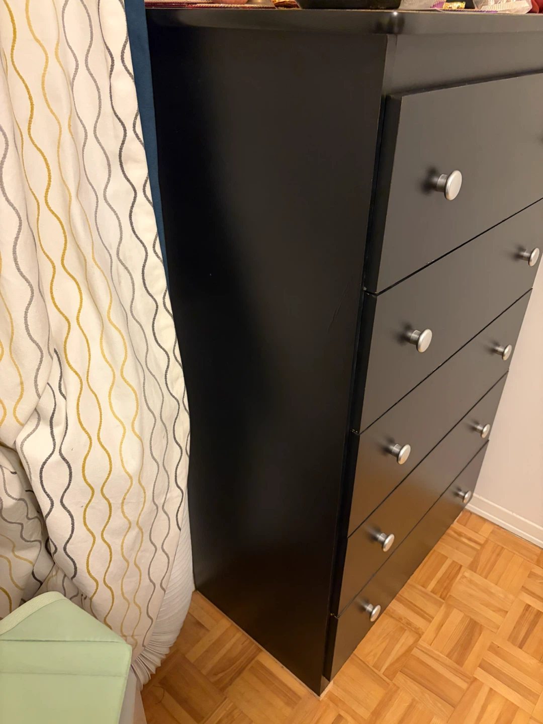 Black 5-Drawer Dresser / Chest of Drawers - photo 2