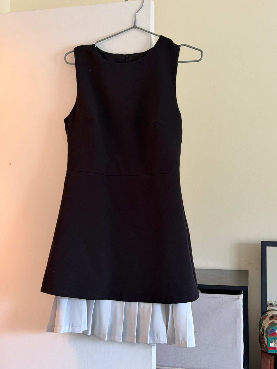 COMMENSE Black Sleeveless Dress with Pleated Skirt - Size S - photo 2