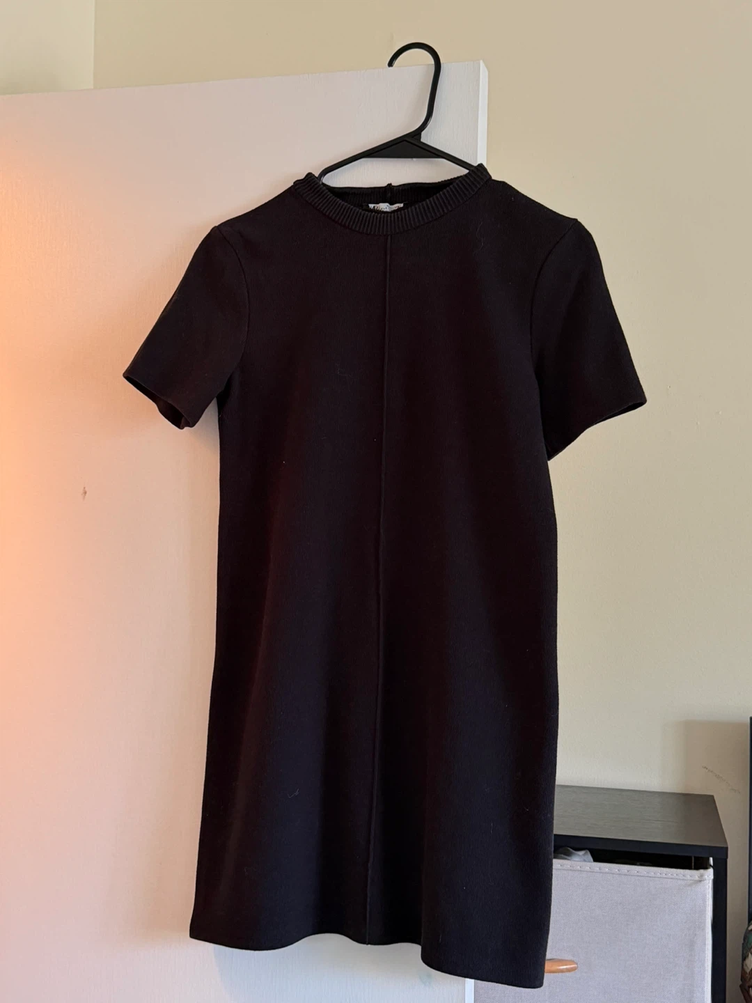 Zara Black Short Sleeve Dress Size S