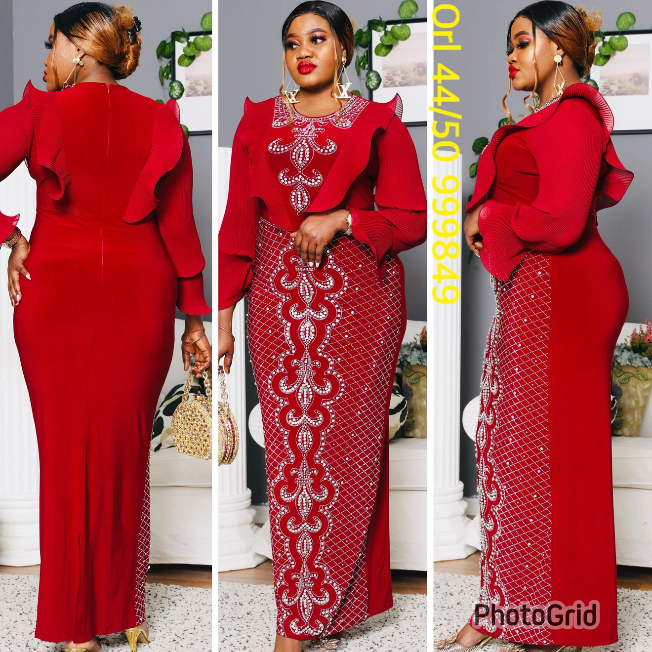 Red Embellished quality Turkish