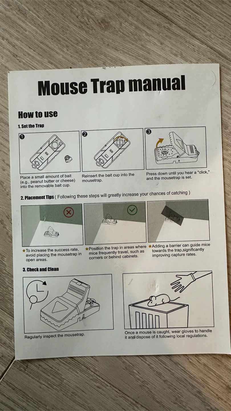Set of 8 Black Mouse Traps - photo 3
