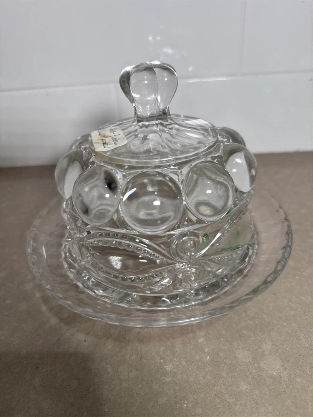 Glass Butter Dish with Lid