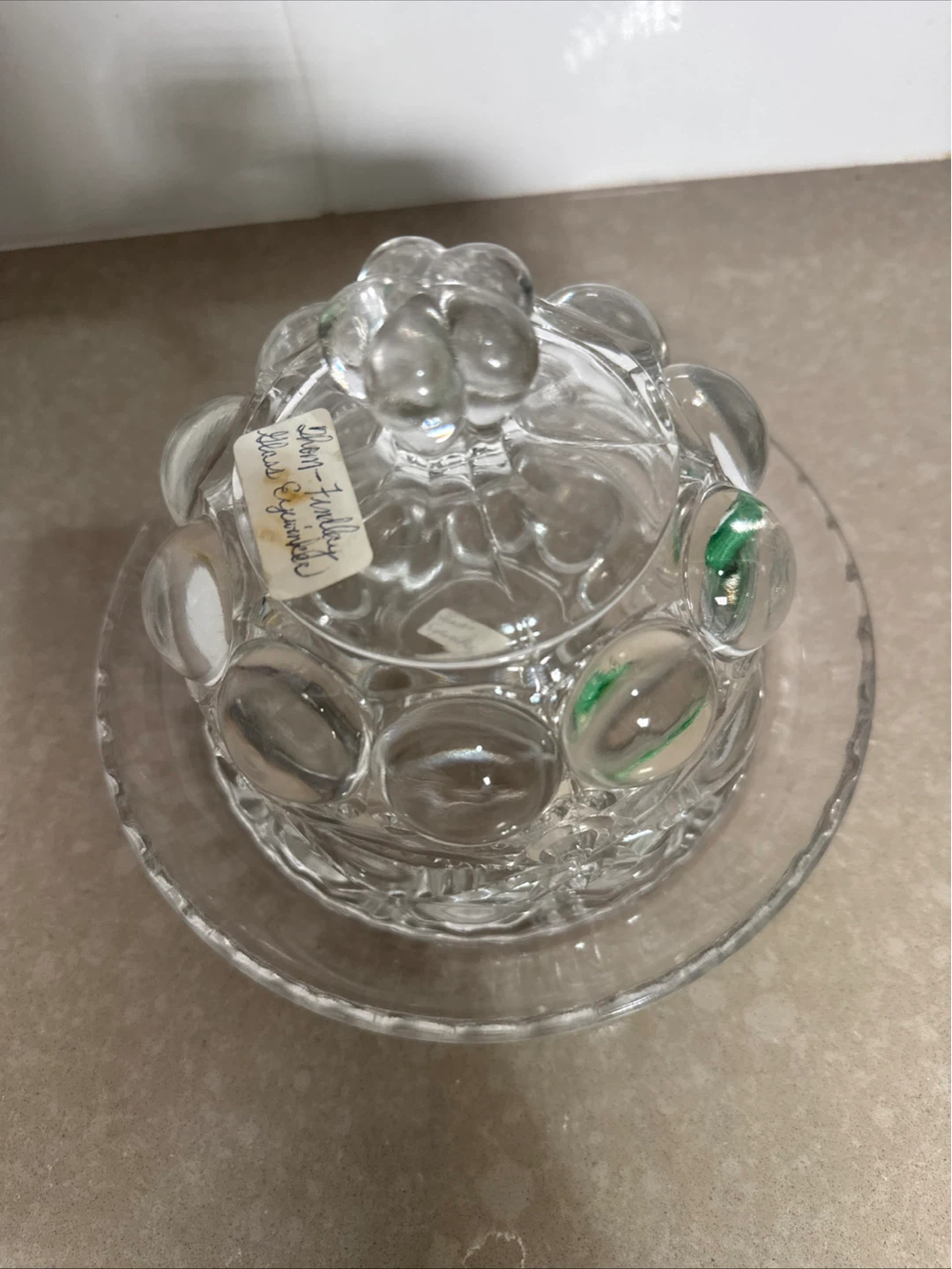 Glass Butter Dish with Lid - photo 2
