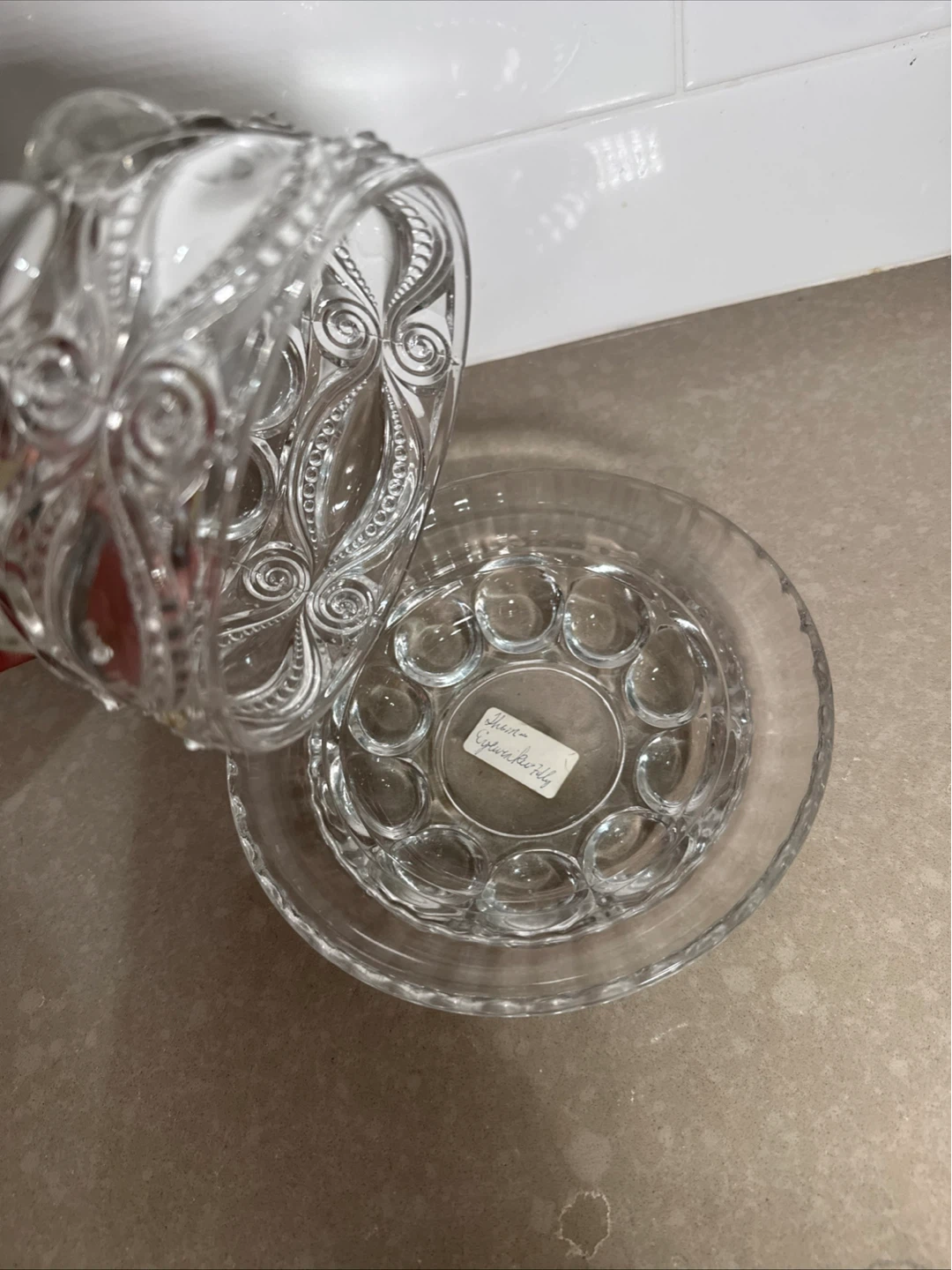Glass Butter Dish with Lid - photo 3