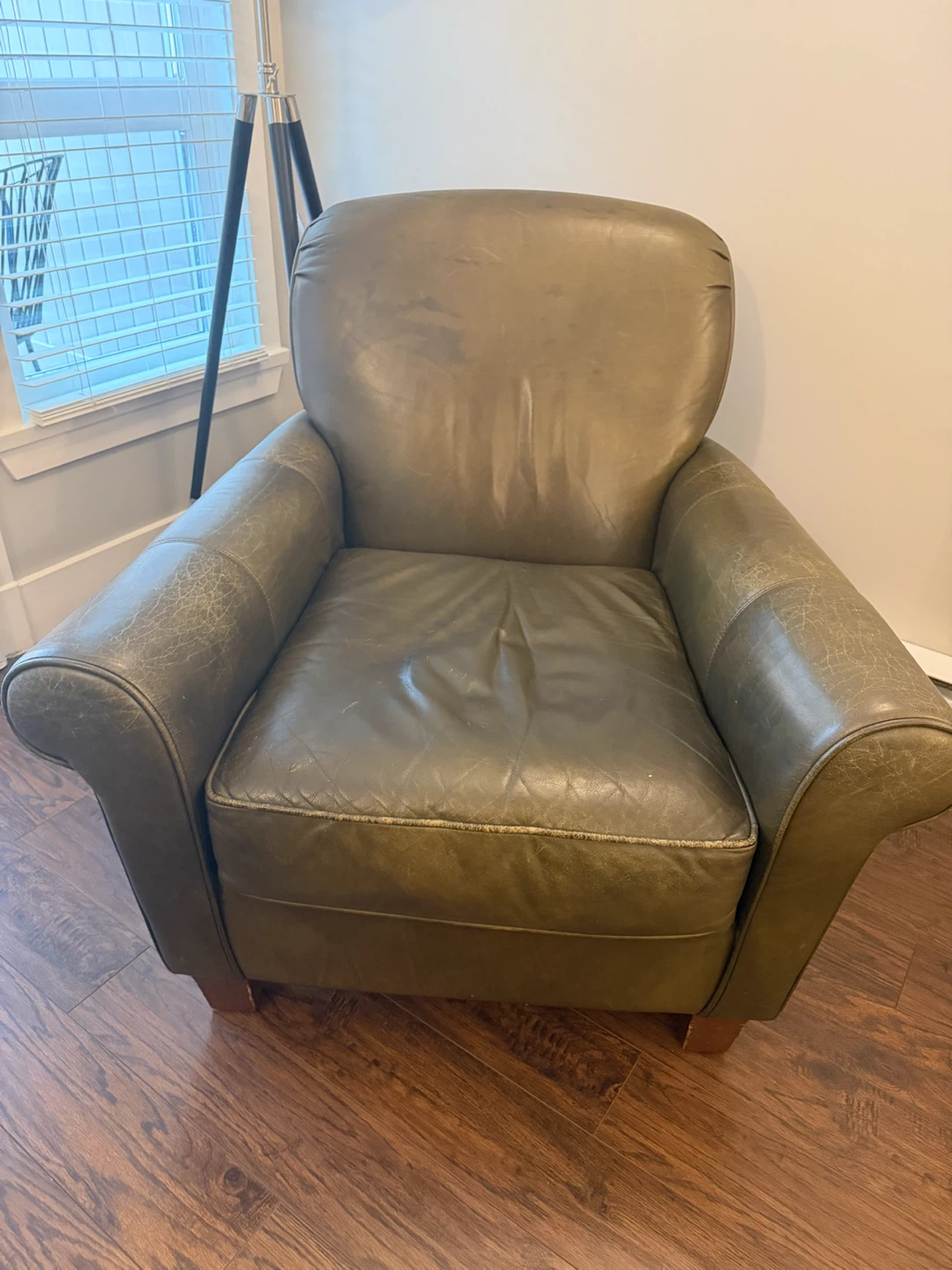 Green Leather Armchair - photo 3