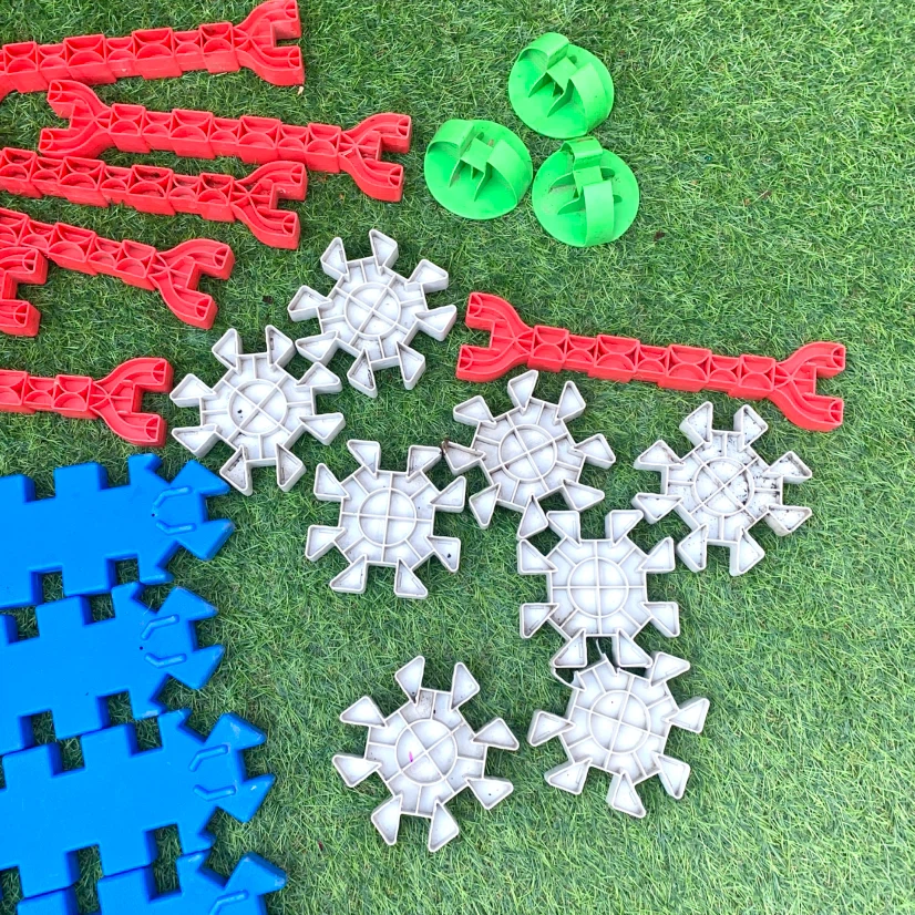 Building Blocks Set Kids Construction Toy Interlocking Pieces - photo 5