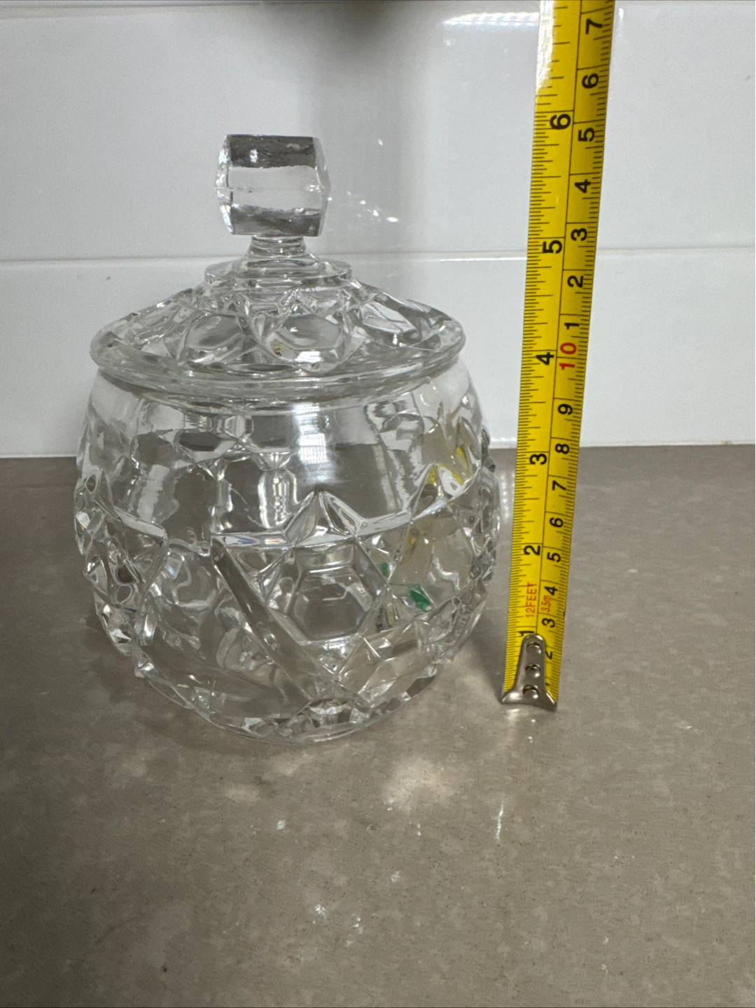 Crystal Glass Trinket Jar with Lid - photo 5