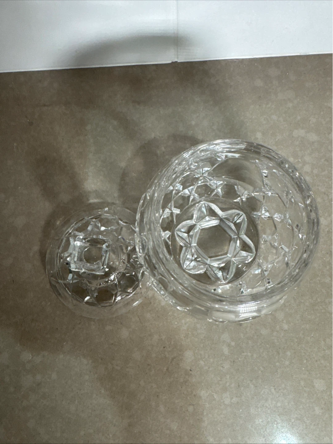 Crystal Glass Trinket Jar with Lid - photo 4