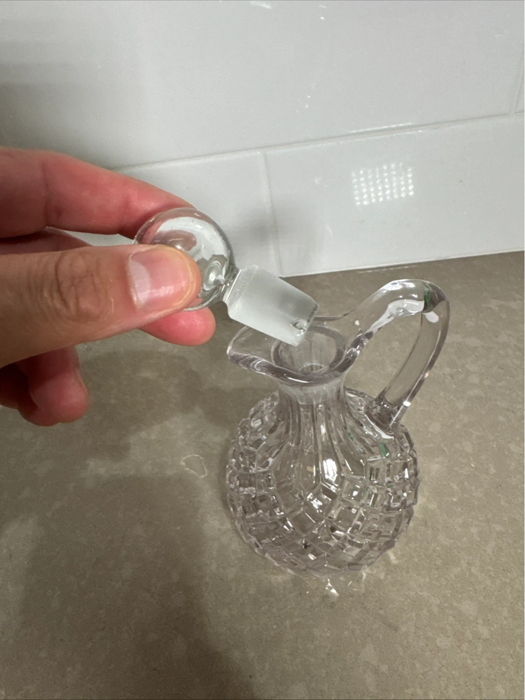 Crystal Glass Decanter with Stopper - photo 2