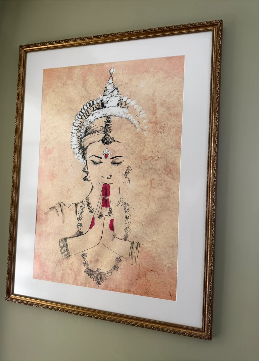 Framed Indian Dancer Art Print