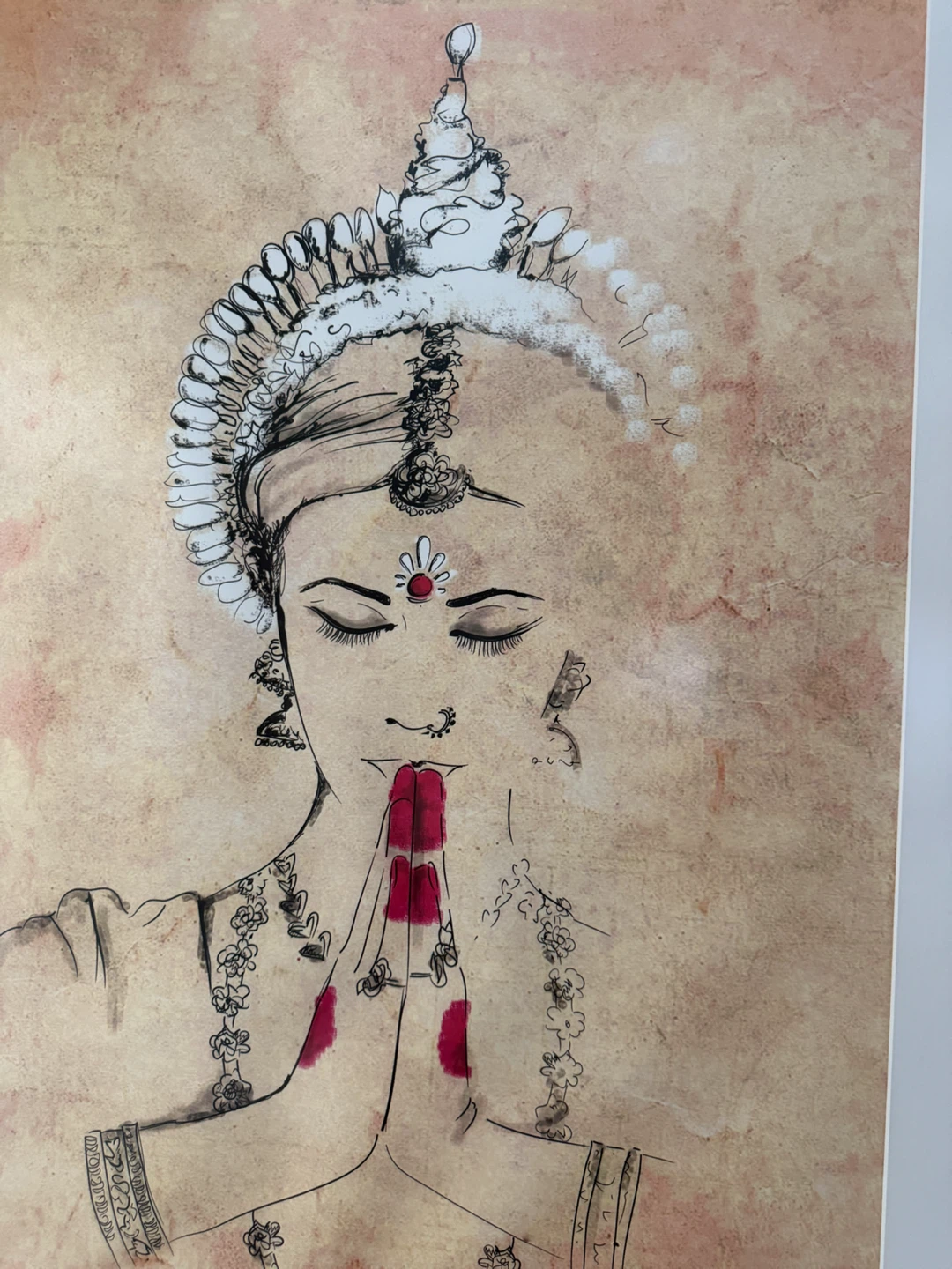 Framed Indian Dancer Art Print - photo 2