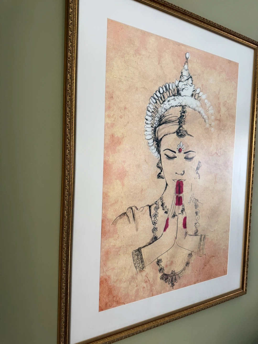 Framed Indian Dancer Art Print - photo 3