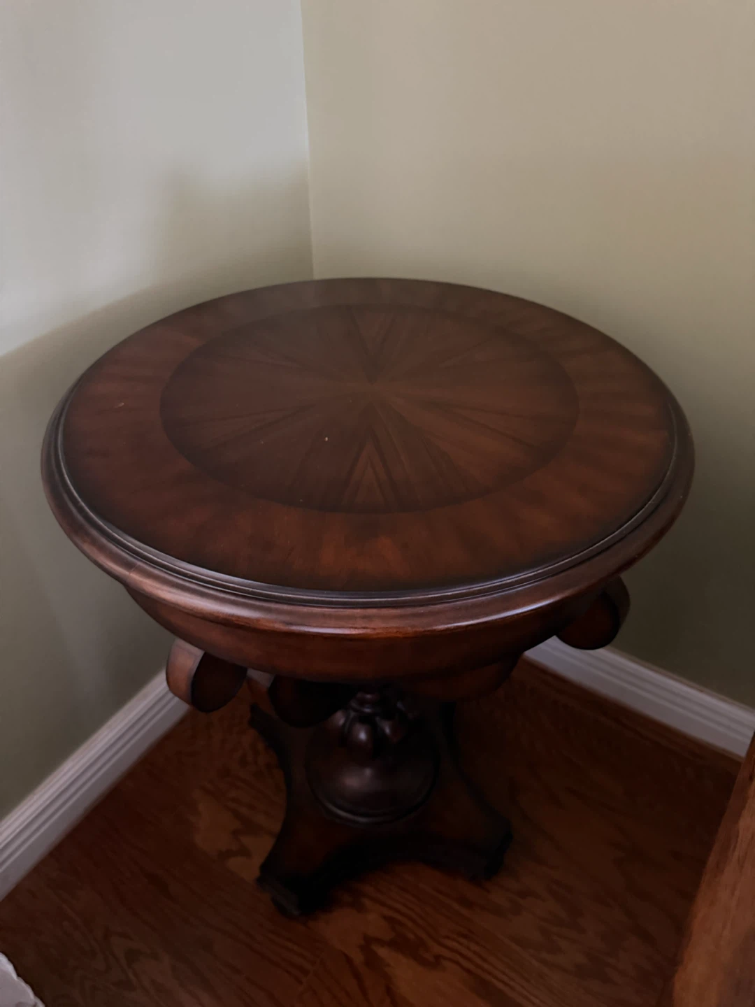 Round Wood Accent Table