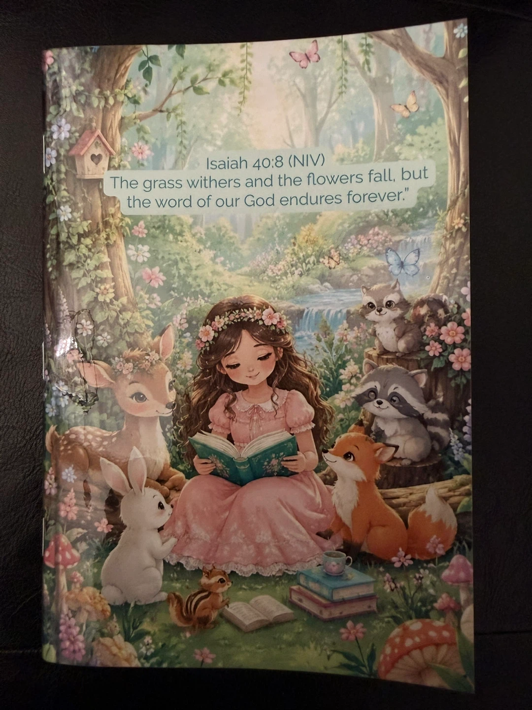 Notebook with Woodland Animals & Bible Verse