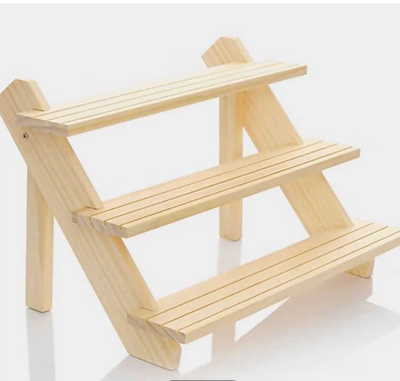 3-Tier Wooden Display Stand