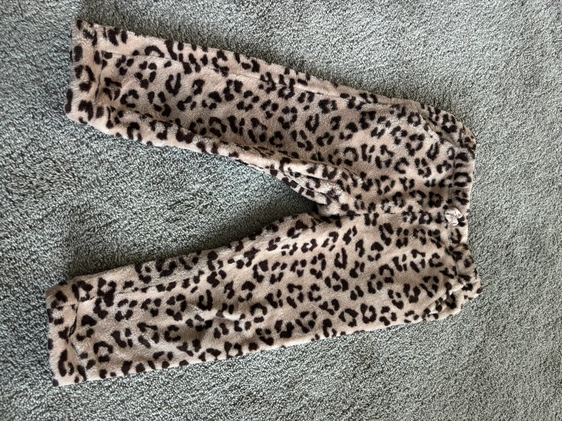 Emma & Ella Leopard Print Fleece Pajama Pants Size 8