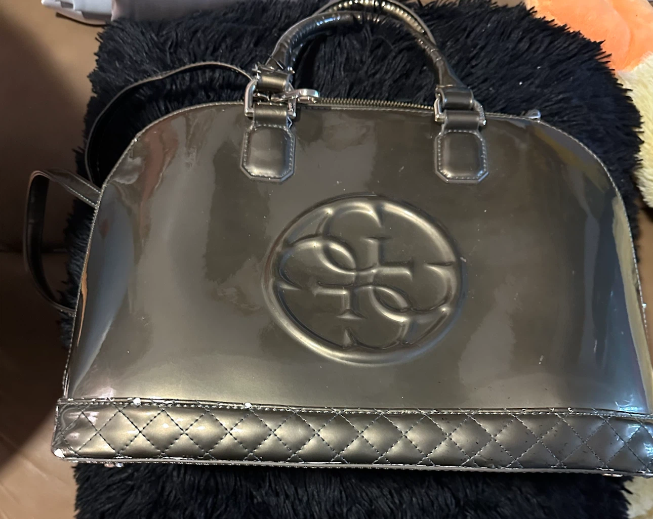 Guess Patent Dome Satchel Handbag - photo 3