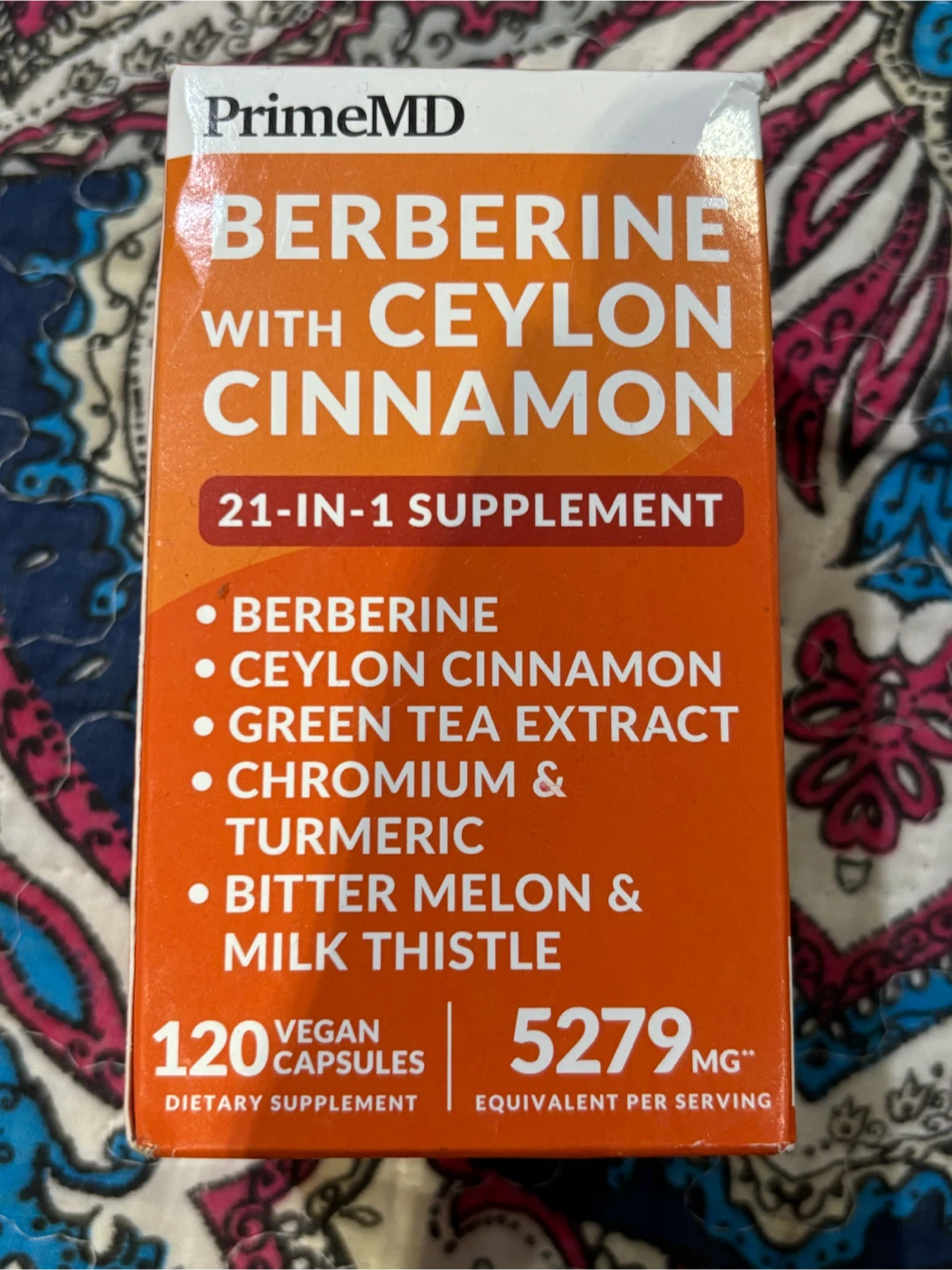 PrimeMD Berberine with Ceylon Cinnamon 120 Capsules