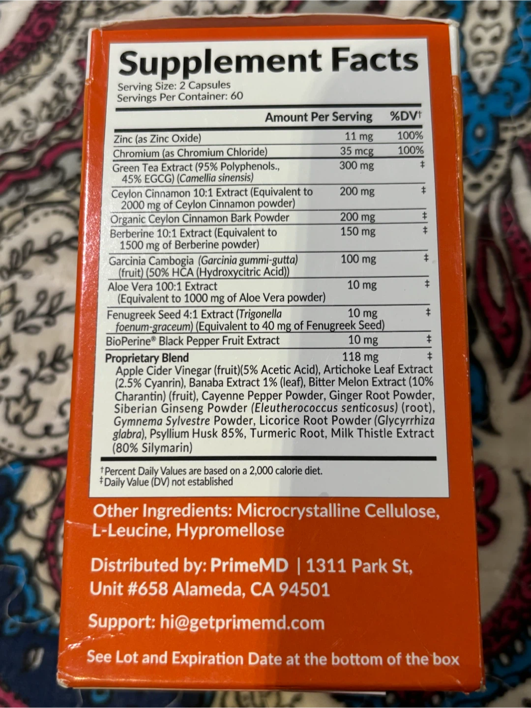 PrimeMD Berberine with Ceylon Cinnamon 120 Capsules - photo 3