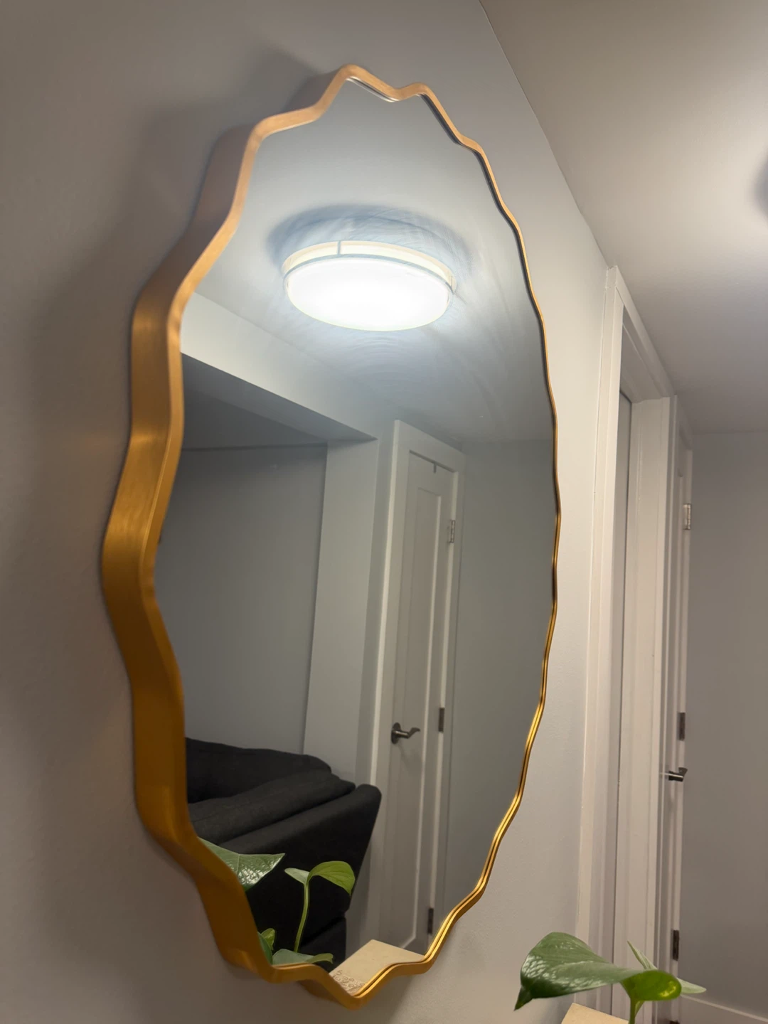 Gold Scalloped Wall Mirror