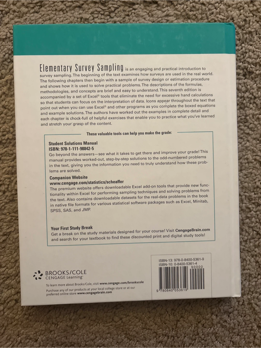 Elementary Survey Sampling Seventh Edition Textbook - photo 2