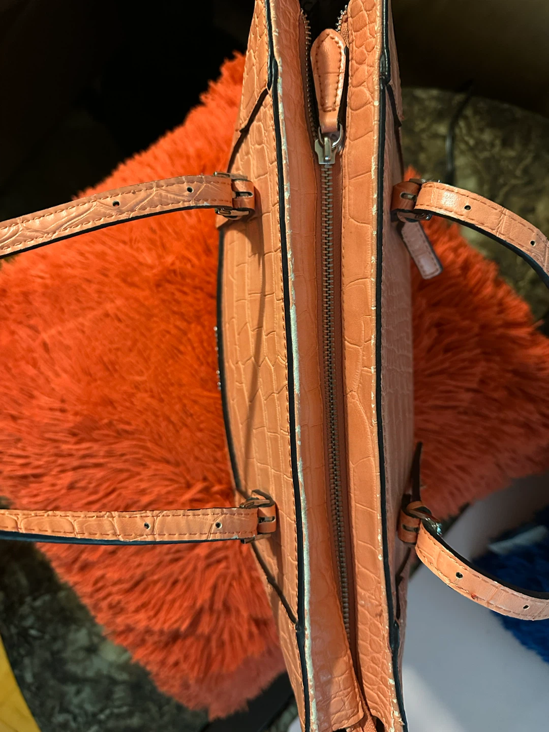 Guess Tote Bag - Peach Croc Embossed - photo 2