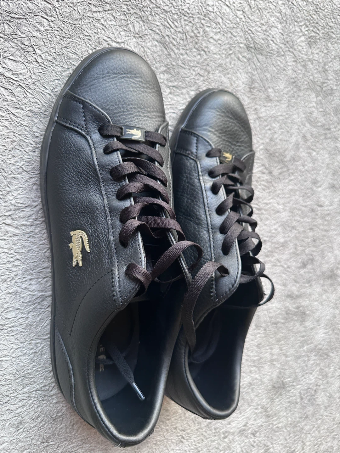 Lacoste Black Leather Sneakers Size 11