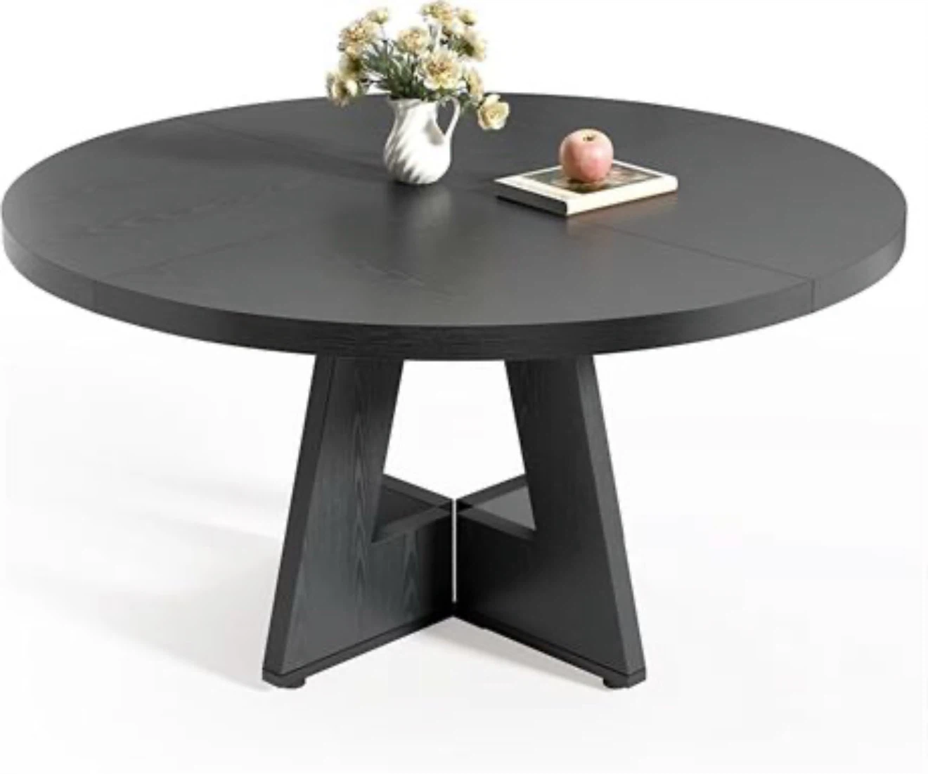 Tribesigns Round Dining Table - Black - photo 2