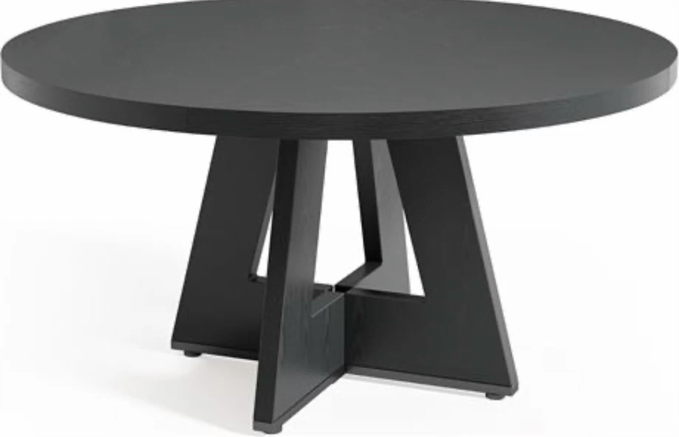 Tribesigns Round Dining Table - Black - photo 4