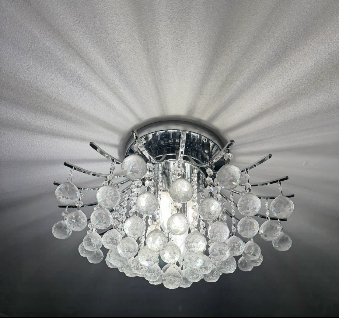 Crystal Flush Mount Chandelier