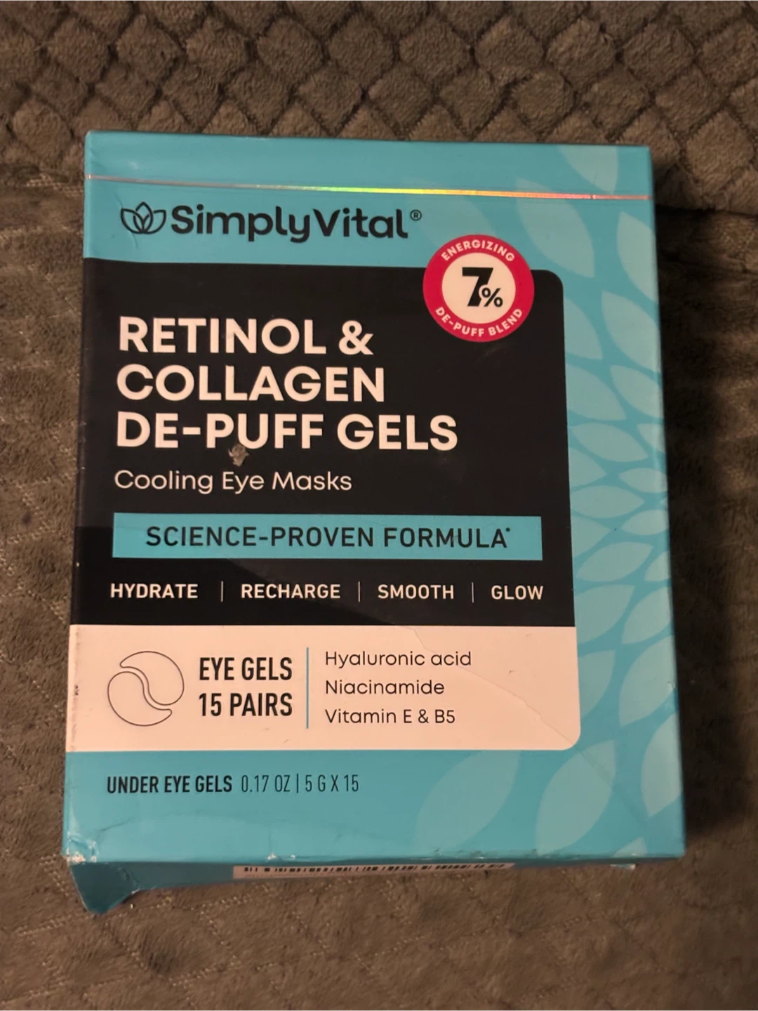 SimplyVital Retinol & Collagen De-Puff Eye Gels - 15 Pairs
