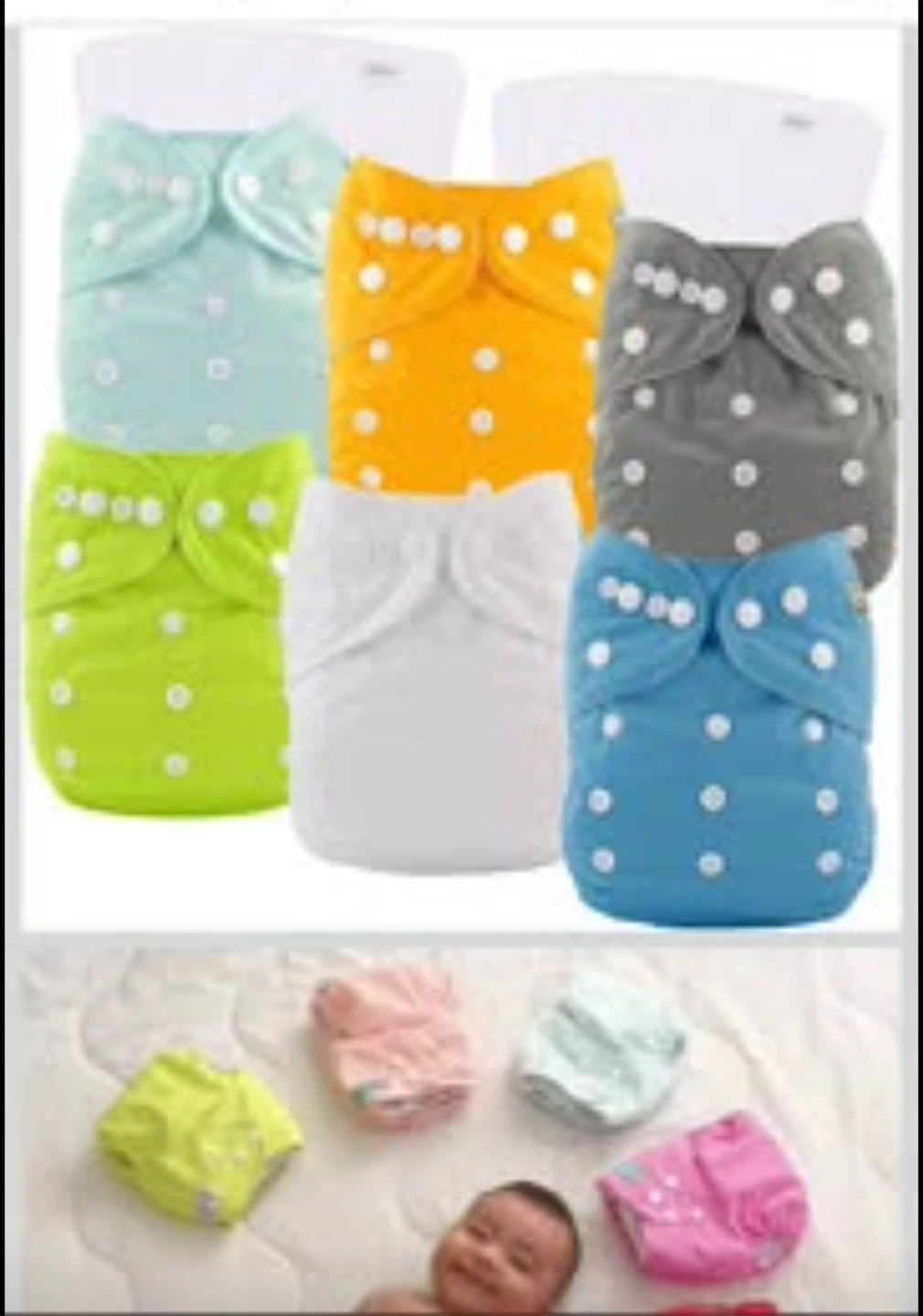 ALVABABY Cloth Diaper 6 Packs Nappies With 12 Microfiber Inserts - photo 2