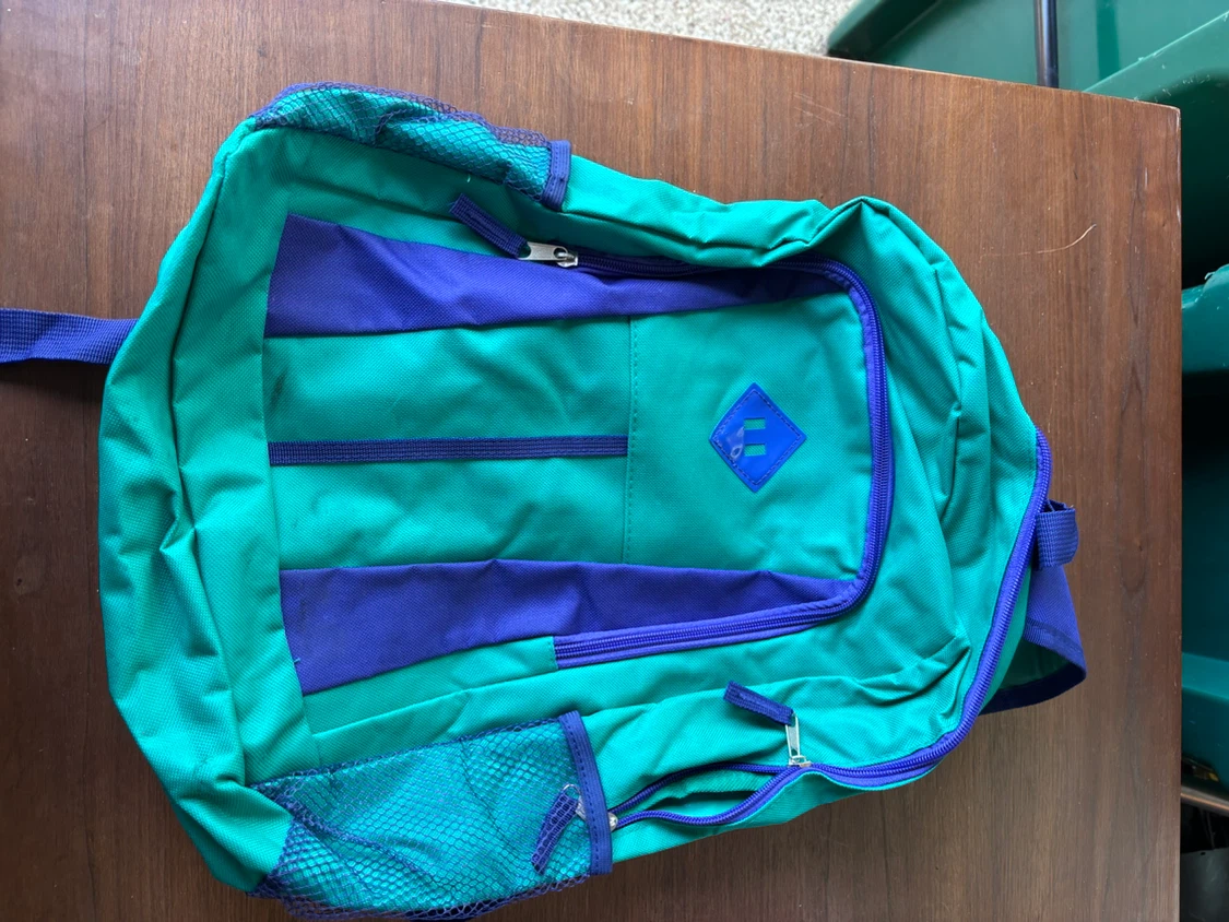 Green and Purple Backpack