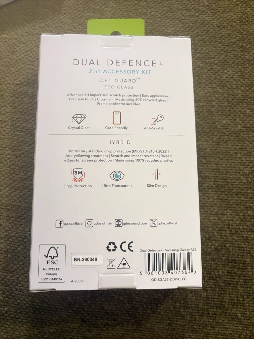 QDOS Dual Defence+ 2-in-1 Accessory Kit for Samsung Galaxy A56 - photo 2