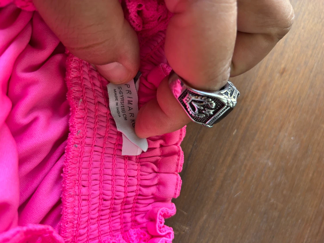 Primark Pink Lace Swimsuit Cover-Up Size 5-6 Years - photo 3