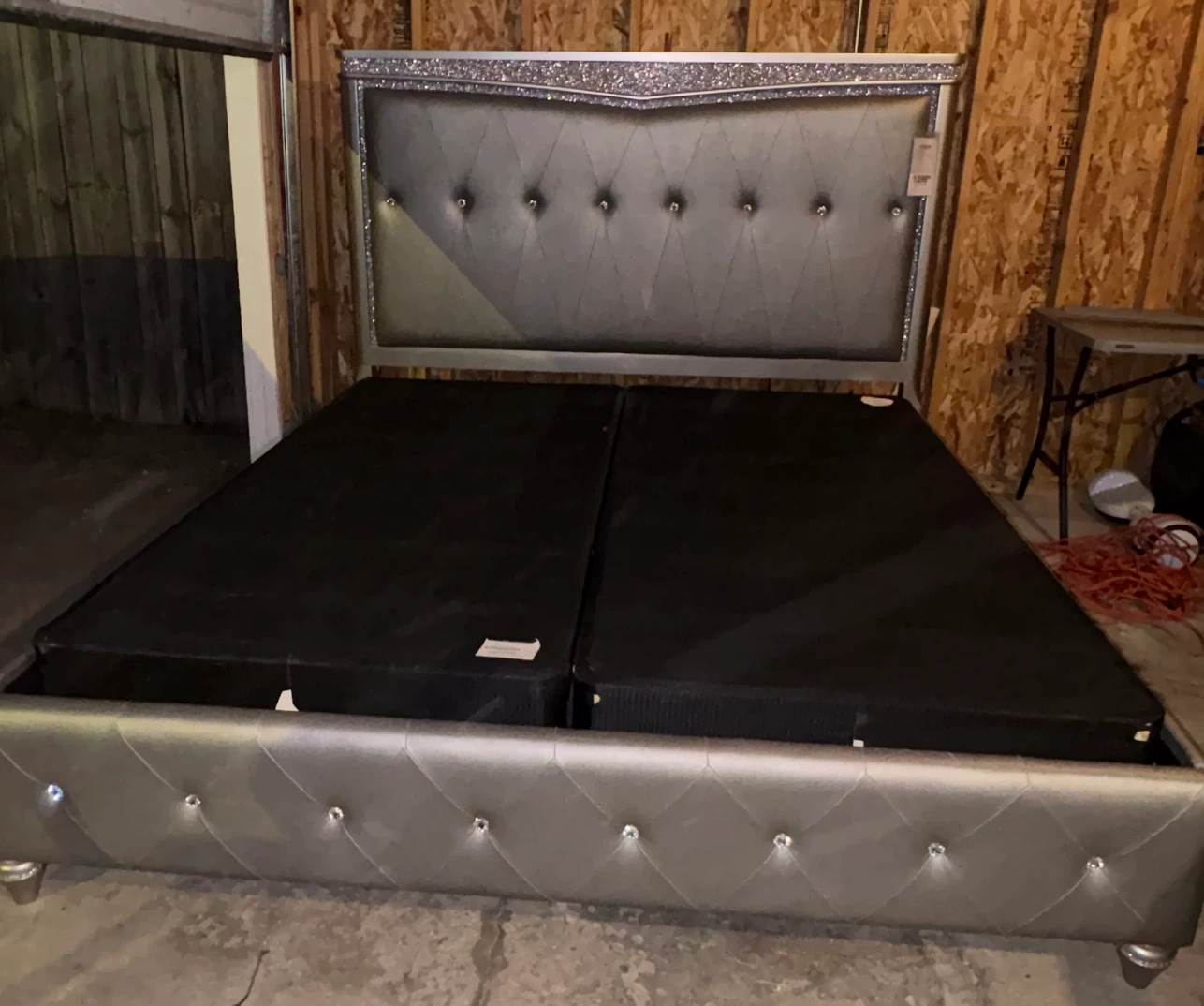 King Bed Frame with lights