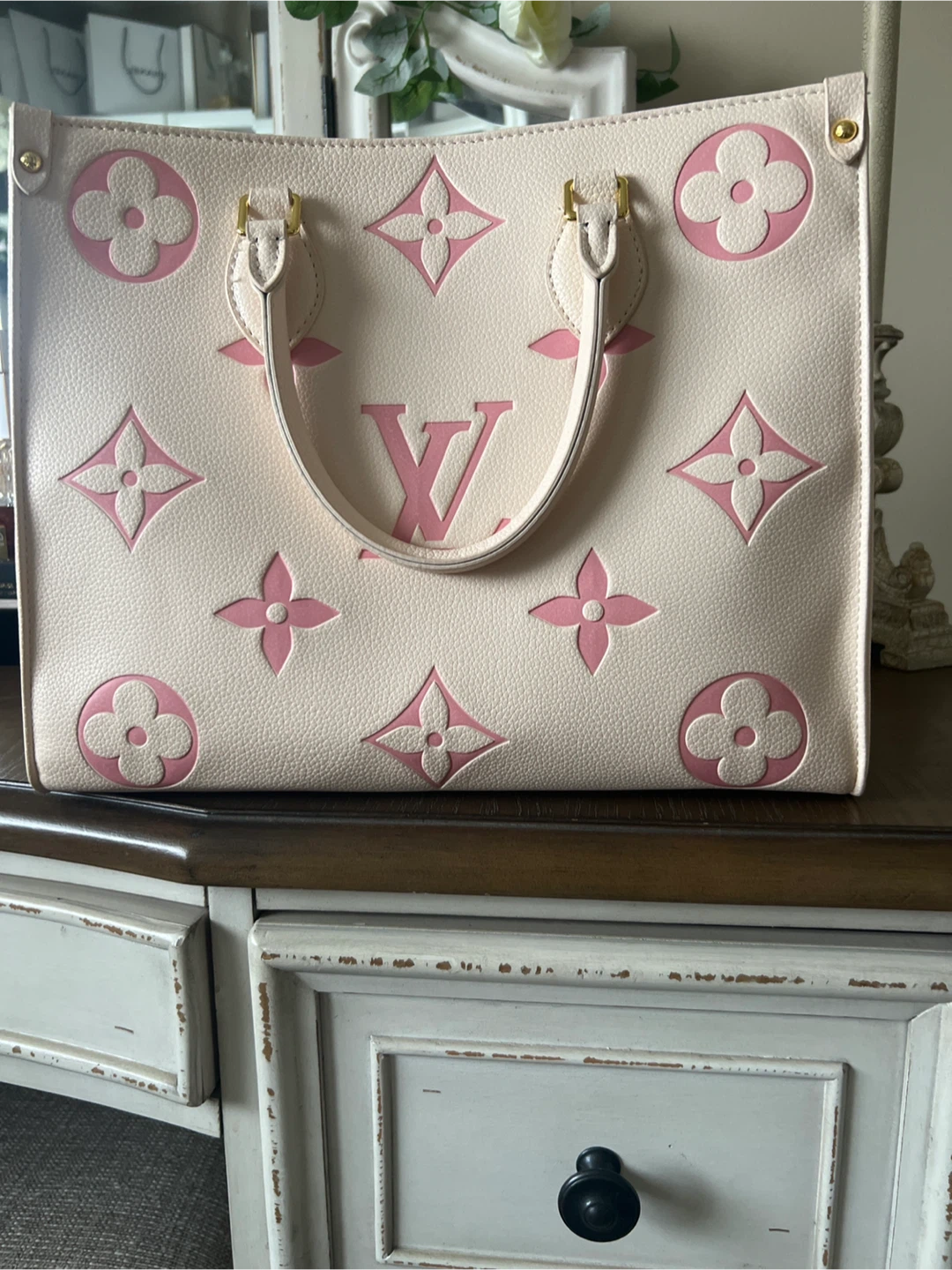 Louis Vuitton Tote Bag - Pink and Cream