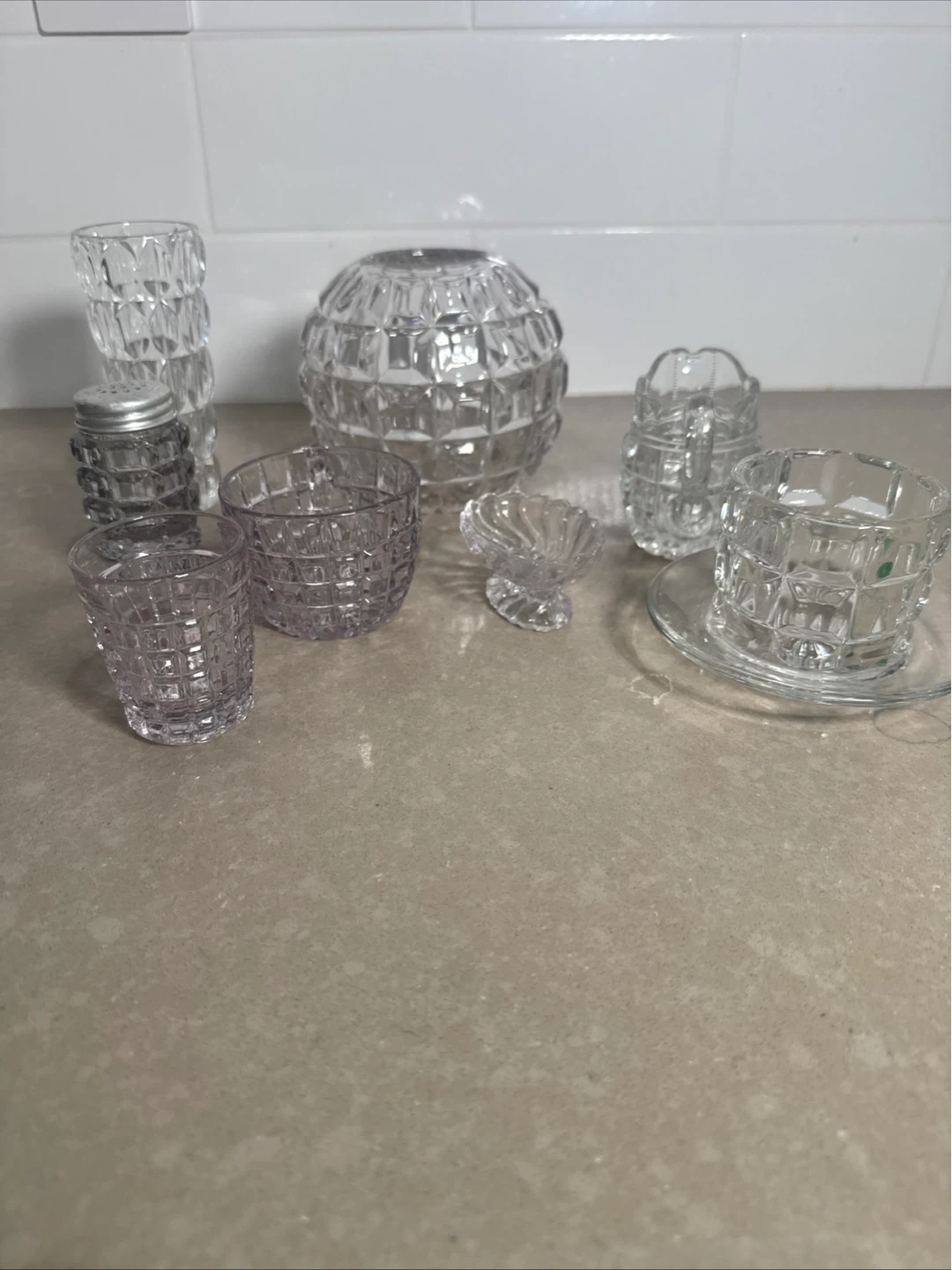 Glass Condiment Set with Shaker