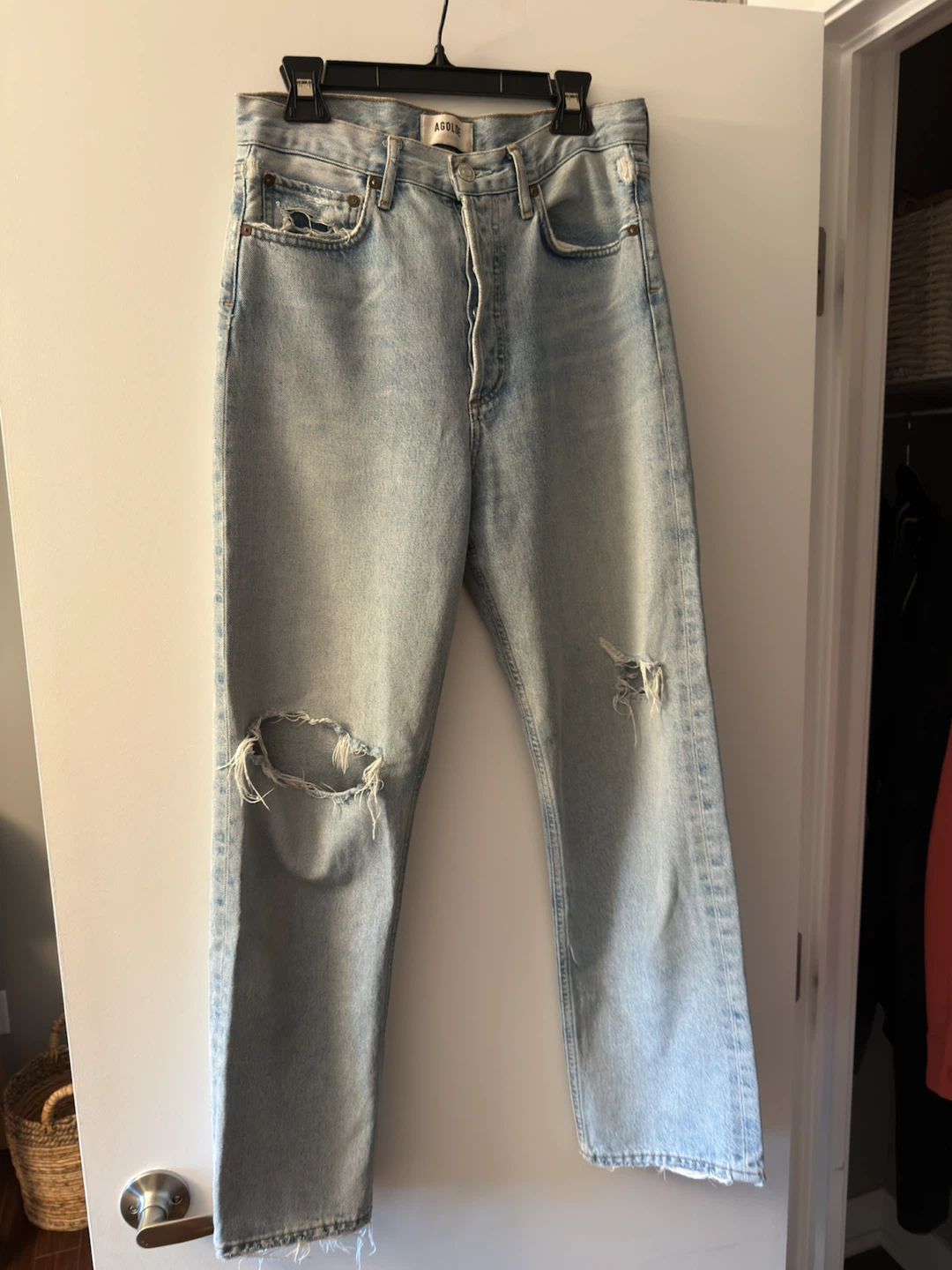 AGOLDE Light Wash Ripped Jeans Size 26