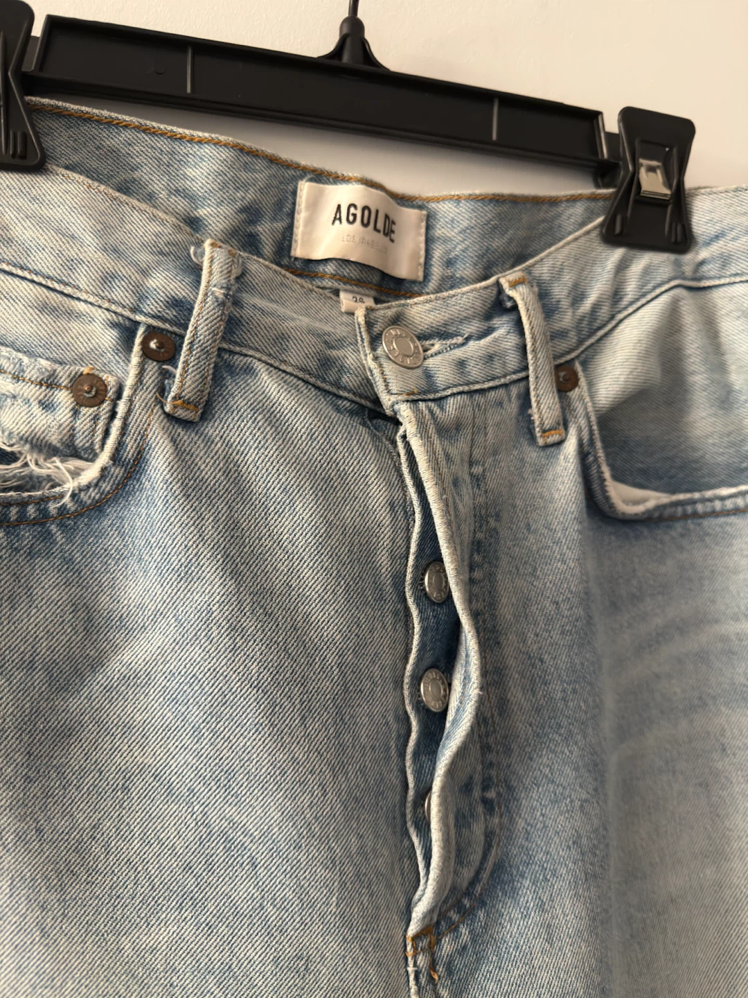 AGOLDE Light Wash Ripped Jeans Size 26 - photo 3