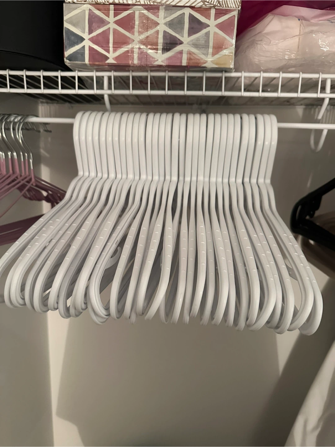 White Plastic Hangers (Set of 35)