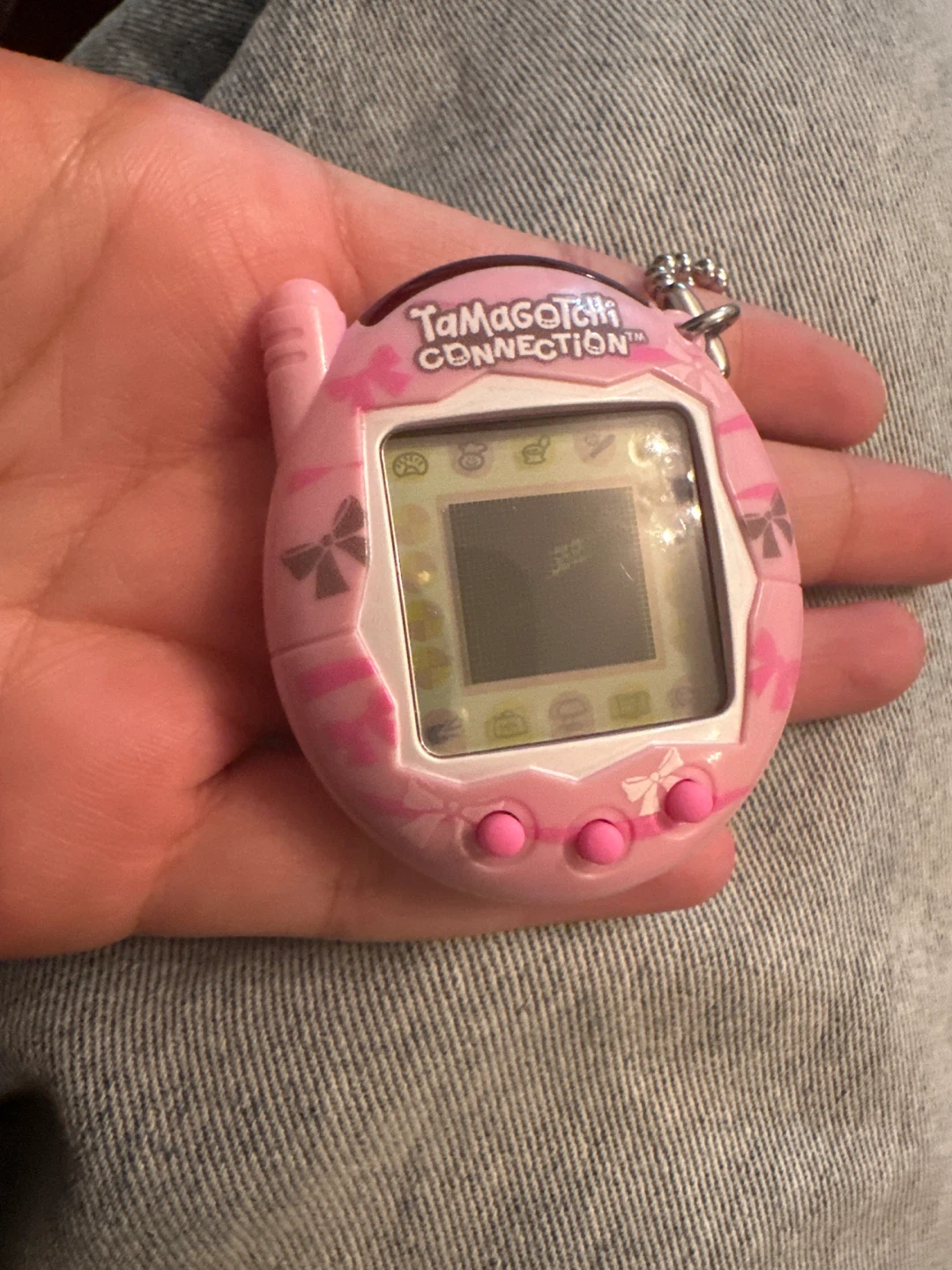 Pink Tamagotchi Connection Keychain Toy - Version: Dainty Bows - photo 2