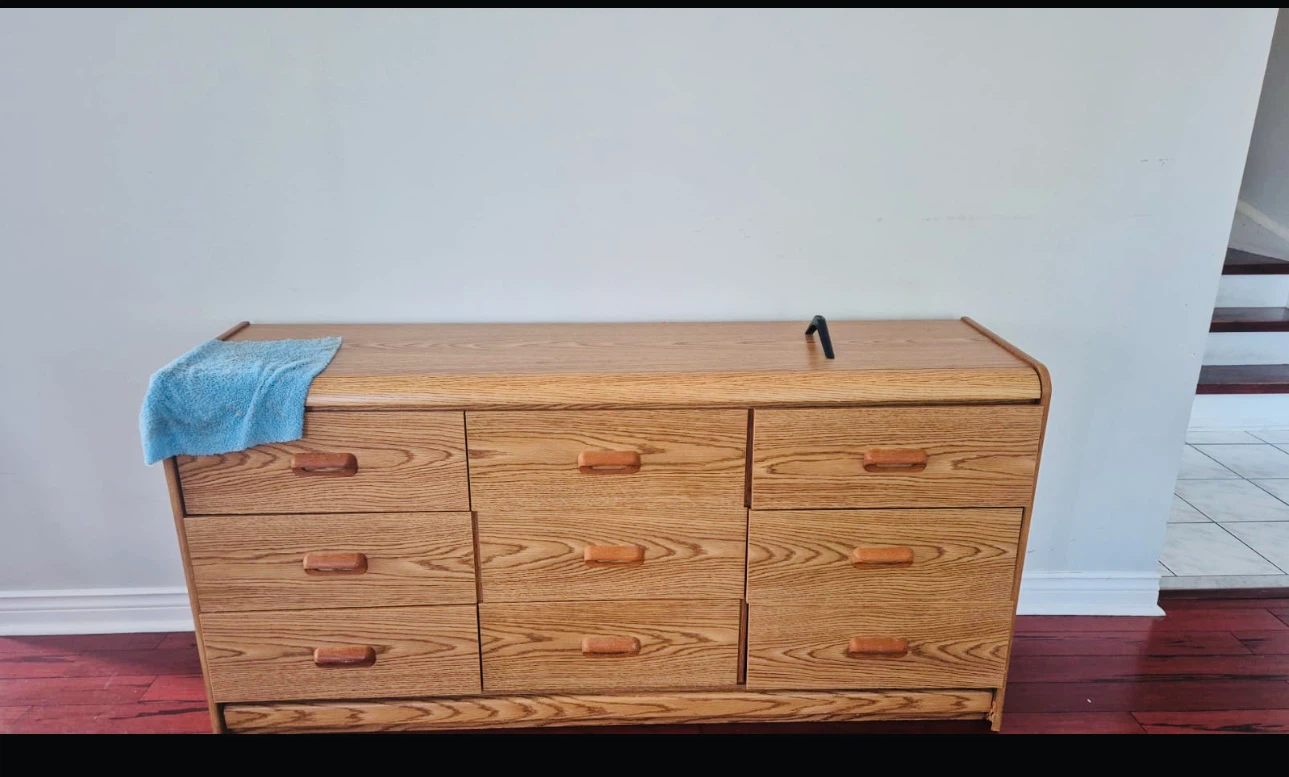 Oak Dresser with 9 Drawers