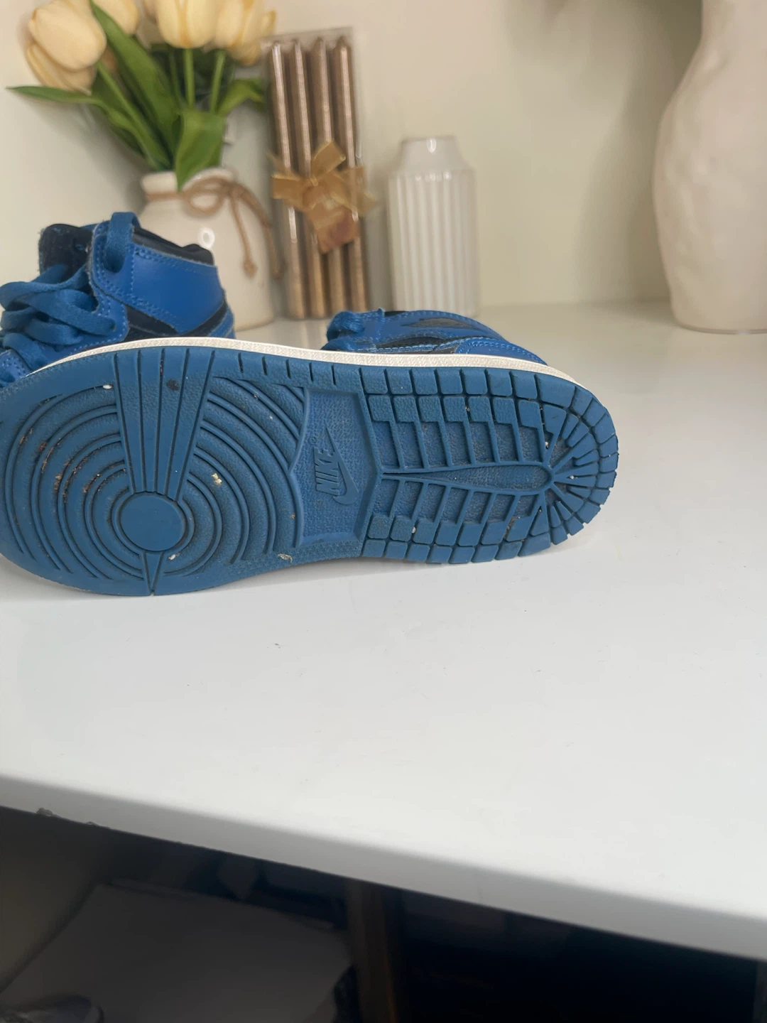 Air Jordan 1 High Toddler Shoes Blue Black - photo 3