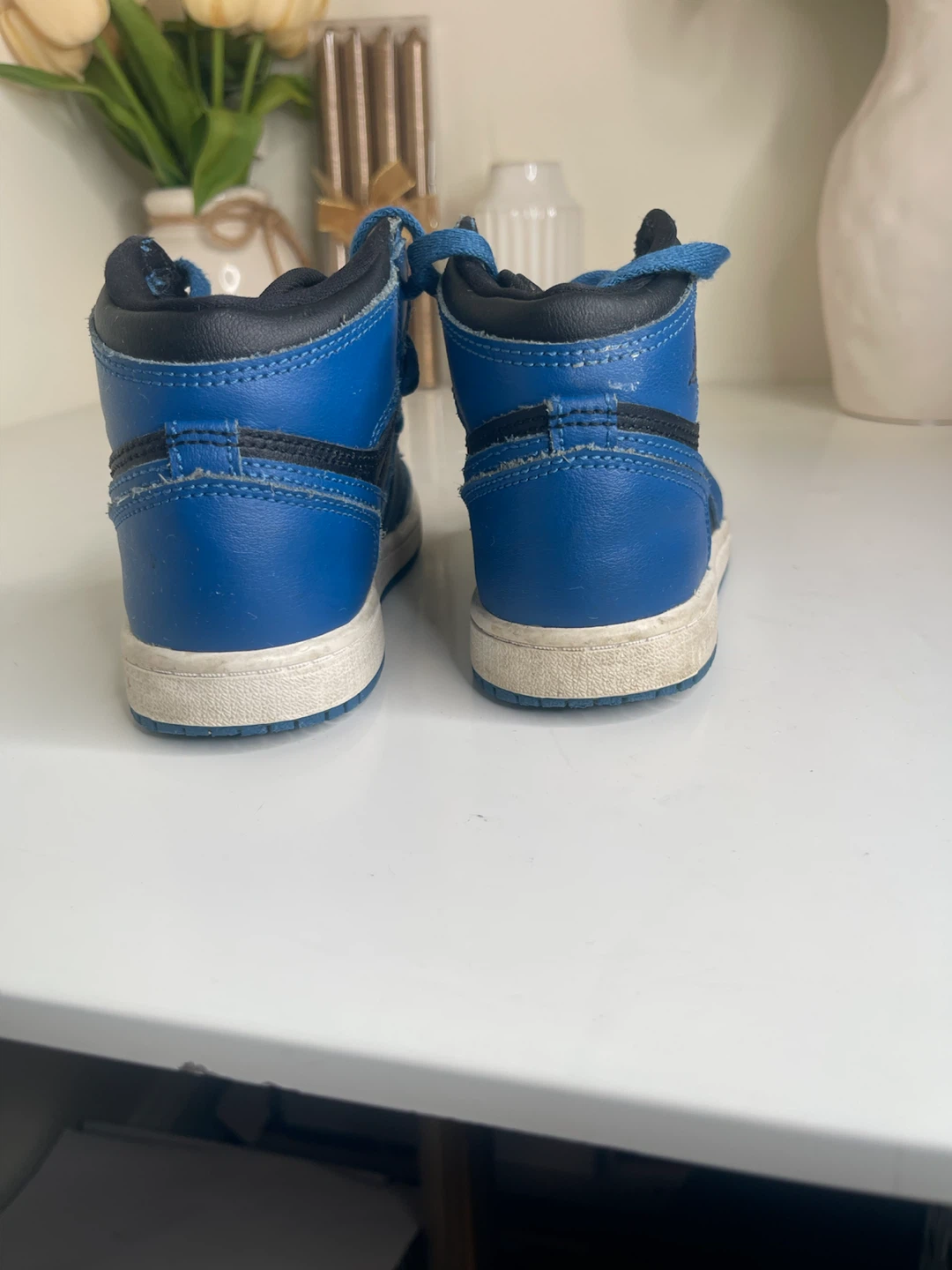Air Jordan 1 High Toddler Shoes Blue Black - photo 5
